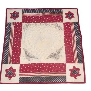 Hand Made Art Quilted Wall Hanging Patriotic September 11 Never Forget Signed